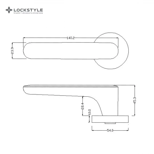 Ручки дверные LOCKSTYLE ELLIPSE ZR цвет MAB (французская бронза)