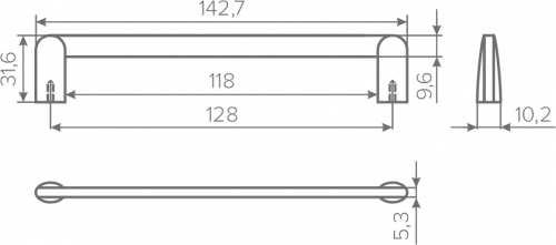Ручка AQ Alia С=128 черный матовый