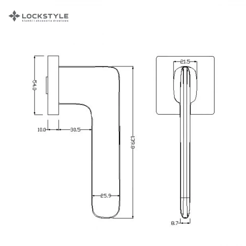 Ручки дверные LOCKSTYLE NIX ZN цвет BB (матовое золото)