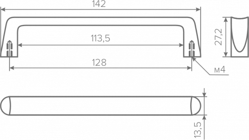 Ручка AQ Nova C=128 золото брашированное